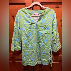 Lilly Pulitzer Aqua and Lime Tunic